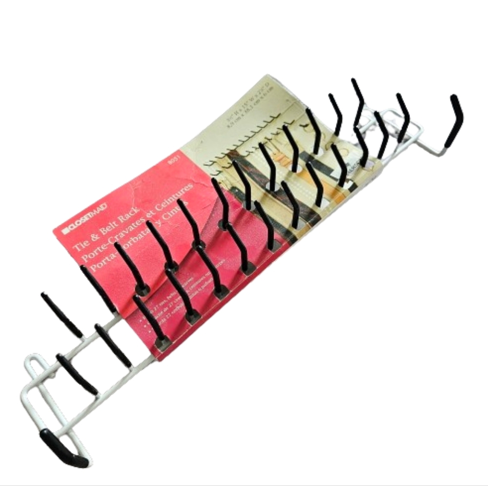 ClosetMaid 8051 tie, belt & scarves rack with screws and anchors, holds 27 items